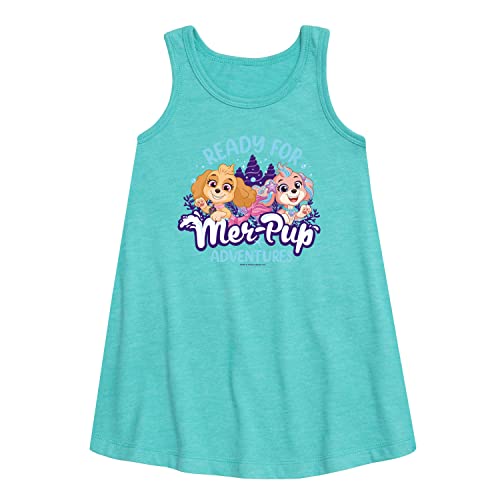 HYBRID APPAREL - Paw Patrol Aqua Pups - Ready for Merpup Adventures - Toddler and Youth Girls A-line Dress