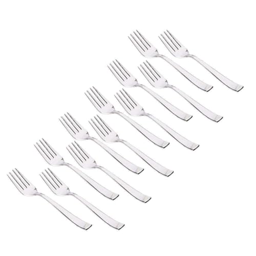 Image of Kanshita's Rasoiware Heavy-Duty Stainless Steel Table Forks | 12 Pcs | Rust-Free & Sturdy Design