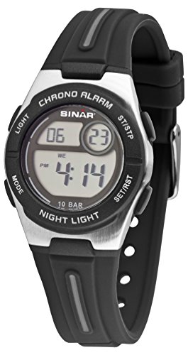 Preisvergleich Produktbild SINAR Jugenduhr digital schwarz 10 bar XE-58-1