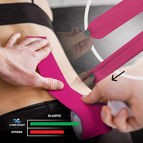 Kinesiological Tape 5m x 5cm, X-PRO SPORT Kinesio Tape with e-book with application examples, Muscle Patch - Image 3