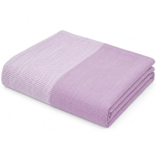 Image of Thirsty Towel, Bamboo Towels for Bath, Super Soft Slub Towel & High Absorbency Towels, Light Weight, & Quick Dry Towels for Bath Large Size, Towel for Bath Men, Women & Kids (Pack of 1 - Viola)