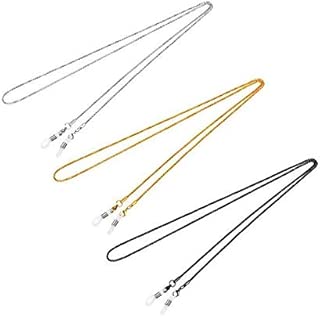 3pcs Fashionable Popular Trendy Sunglasses Lanyard Strap Necklace Metal Eyeglass Glasses Chain Cord