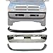 Front Bumper Kit For 1994-2001 Dodge Ram 1500 2500 3500 Chrome Steel Face Bar Up and Low Cover non Sport Models W/O tow hooks Set of 3 CH1002256 CH1000160 CH1000232