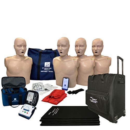 MCR Medical CPR Manikin/AED Training Kit, 4 Adult, Medium Tone