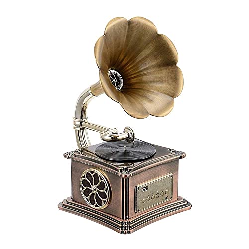 Lecteurs de disques Boîte à Musique Gramophone Rétro Bluetooth Fonction Vintage Turntable Trompette avec Flash USB intégré Dr - Les Beatles, Paul McCartney, John Lennon, RIngo Starr, George Harrison Lecteurs de disques Boîte à Musique Gramophone Rétro Bluetooth Fonction Vintage Turntable Trompette avec Flash USB intégré Dr