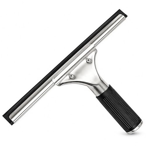 25cm Professional Window Squeegee with Rubber Blade for Glass Bathroom