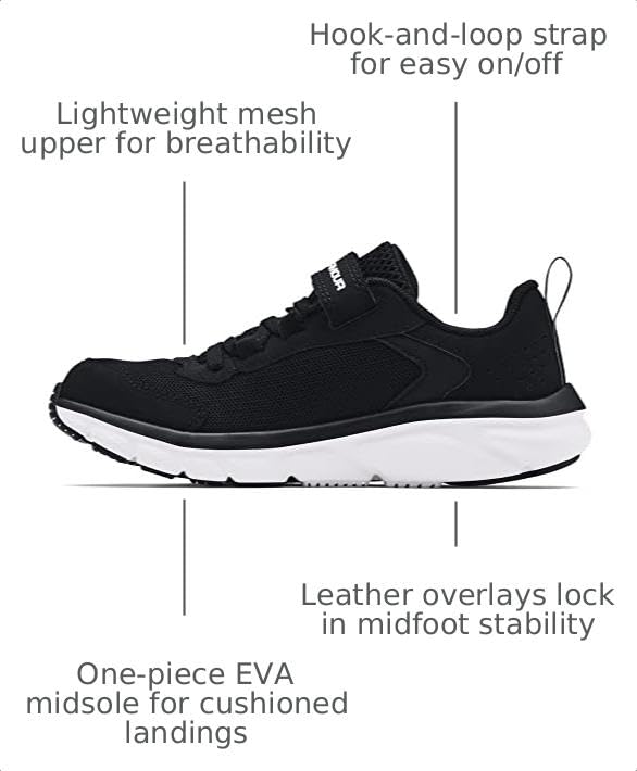 Image of Under Armour Girls' Pre-School Assert 9 Alternate Closure Running Shoes