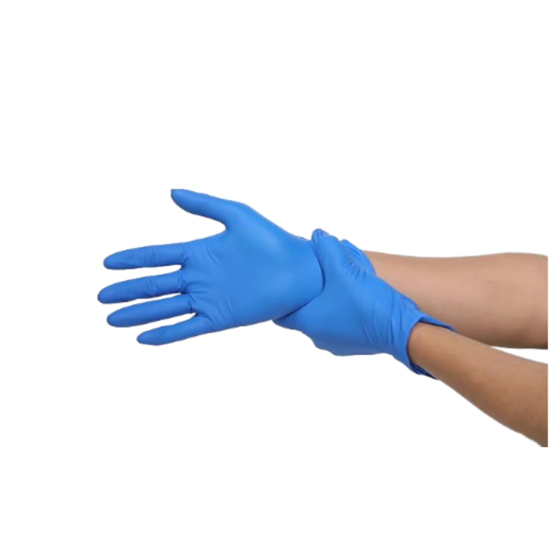 Wholly Bodies Latex-Free Medical Exam Gloves: ISO 13485/FDA Compliant, Durable, Chemical-Resistant, Single-Use, Non-Sterile, Powder-Free - (Medium), Blue