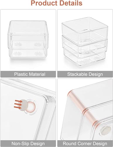 Image of mechdel Makeup Organizer /Makeup Box For Storage /Make Up, Cosmetic, Skincare Organiser For Women /Elegant Makeup Vanity With Transparent Drawer /Makeup Cosmetic (7PCS-DRAWER ORGANISER)