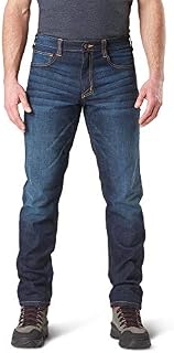 5.11 Mens Defender-Flex Jean Slim Fit Tactical Pant, Style 74465, Dark Wash Indigo