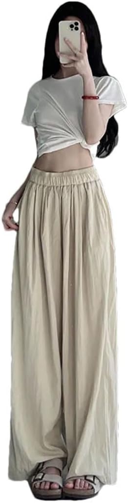 Women with Pockets Basic Vintage High Waist Ankle Trousers