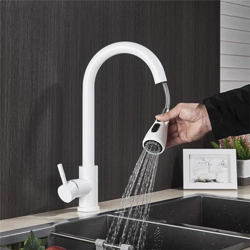 Mitigeur de cuisine gris anthracite avec douchette extractible