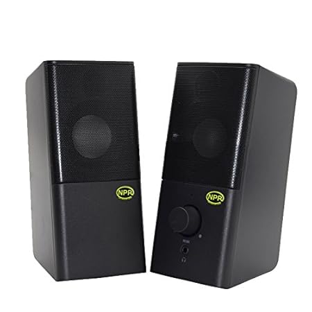 NPR Comtech NPR Aura 204-2.0 Channel Auxiliary, USB Multimedia Speakers with Headphone Jack