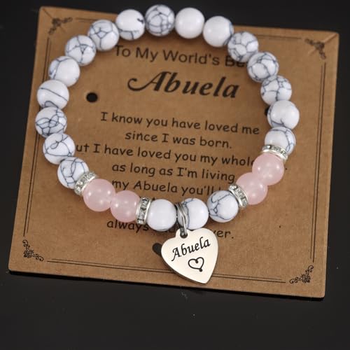 abuela bracelets for women from grandkids best abuela charm mothers day jewelry gift for abuela birthday4
