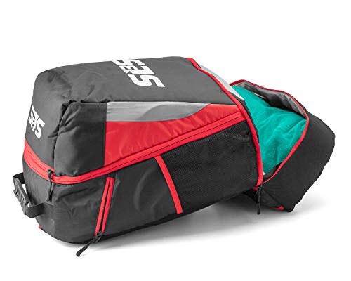 Sls3 Triathlon Transition Bag | Tri Backpack | Ideal For Triathlon Gear, Multisport, Cycling, Swimming | 40L | German Designed (Black/Red) #TOP7