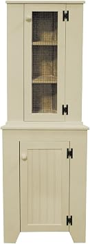 Sawdust City Corner Cabinet Two Piece Set Solid Cream