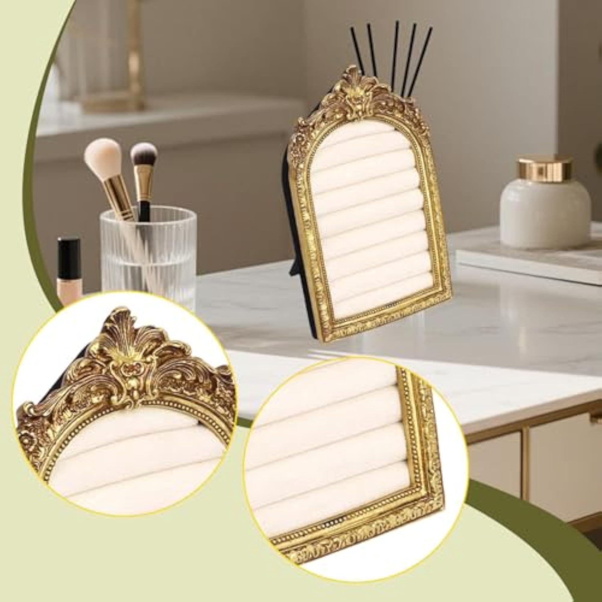 Vintage Ring Display Stand Portable Earring Display Tray