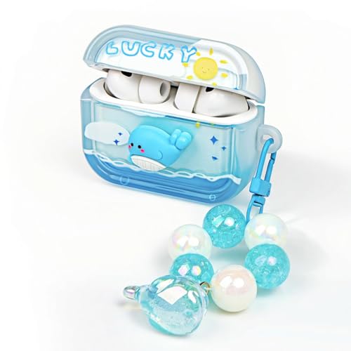MOLOPPO ���킢���ԕ��N���A�P�[�X AirPods Pro ��3����Ή� �ϏՌ��n�[�h�����J�o�[ ���X�g�X�g���b�v�u���X���b�g�t�� �X�����ی�P�[�X AirPods Pro 3�p(�~�ރf�U�C��)