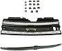 Grille Grill with Black Center Bar Kit Set for Chevy Trailblazer Trailblazer EXT