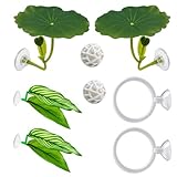 LQDXZQ 8-Piece Set Betta Fish Toys with Leaves, Rings and Balls for Betta Fish Hammock and Fish Tank Toy, Durable Material for Aquatic Play