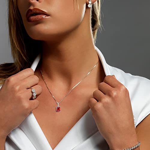 Fahonie 925 Sterling Silver Birthstone Necklace Jewelry Gift for Women Sister Wife Girlfriend Her3