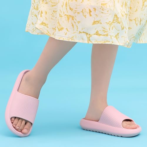 Image of Comwarm Cloud Slide Sandals for Women Men Ultra Comfort Recovery Pillow Slippers Soft Summer Beach Shoes with Low Arch Support