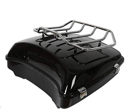 ECOTRIC Chopped Tour Pack Touring Trunk Tail Box w/Top Rack Compatible with 2014-2022 Harley Touring Models (2 Packages)