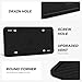 Aujen Silicone License Plate Frames,2 Pack Black Side-Opening License Bracket Holder with Easy Installation, License Plate Frame Without Obstruction.Rustproof, Rattle Proof & Weatherproof Universal