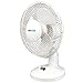 STAYCOOL mały wentylator biurkowy 9 cali/23 cm / 2 ustawienia prędkości / oscylacja 90 stopni / regulowany pionowy nachylenie / 22 W / siatka grill bezpieczeństwa / cichy silnik / niski poziom hałasu/wentylator stołowy/F10003WH / biały