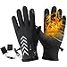 Ckuakiwu Heated Gloves for Women, 1Pair Touchscreen Fast Heated Heated Gloves for Men, Waterproof Anti-Slip Ski Gloves, Water Warm Electric Heated Gloves for Running Cycling (XL)