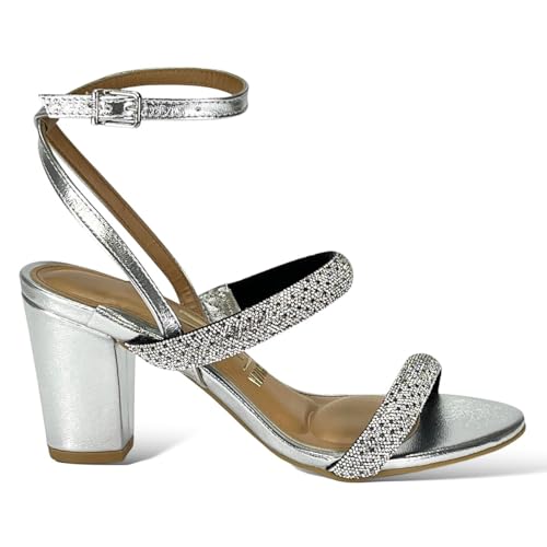 Sandália Vizzano Salto Alto Metalizada 6262.1222 Prata