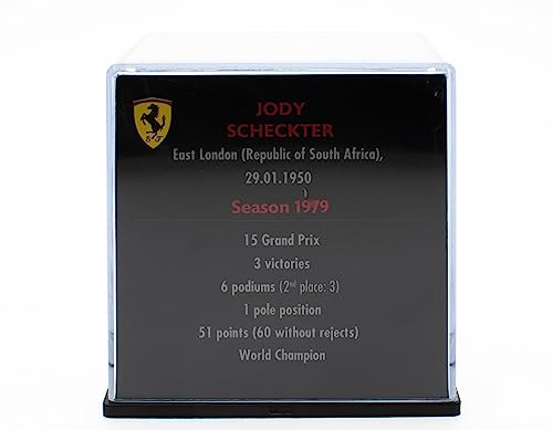 OPO 10 - Formula 1 Helmet Compatible with Ferrari F1: Jody Scheckter 1979-1/5 Scale - CAS19, Red - Image 2