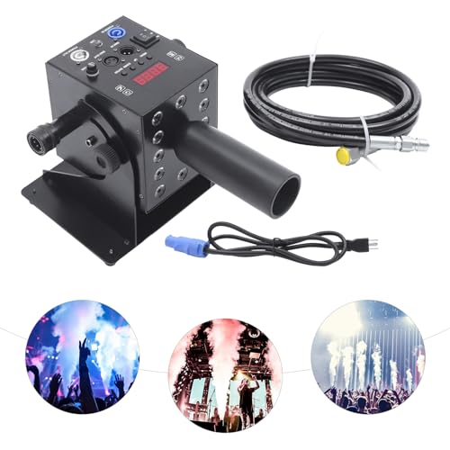 Máquina de chorro de CO2 LED de 250 W para bar, DJ y fiesta, máquina de humo, máquina de niebla con ajuste multiángulo y control DMX de 6 canales miniatura 7