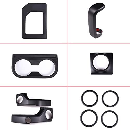 LLKUANG for Toyota Tundra 2014-2021 Console Air Outlet Cover Gear Shift Panel Cup Frame Car Accessories Interior Cover Trims ABS Decoration Kit-10pcs(Not Fit for RHD)(Matte Black)