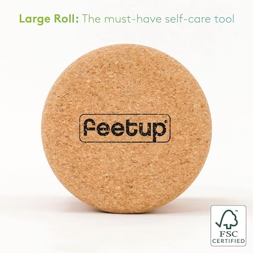 Image of FeetUp - Cork Back Roller, Eco-Friendly No Foam, Massage Roller for Neck, Back & Legs, Deep-Tissue Massage, Tension Release, Trigger Points, Muscle Knots & Yoga Therapy (Extra Large)