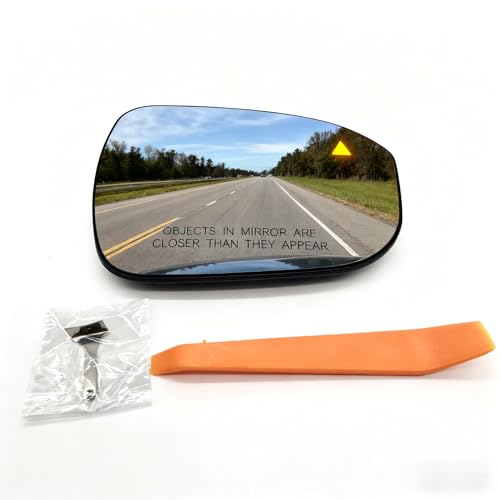 LanKaYiMeng Right Side Mirror Glass Replacement For Nissan Rogue 2021-2025, Passenger Side View Exterior Mirrors Glass, Blind Spot, Power Heated, with OEM Fit Backing Plate