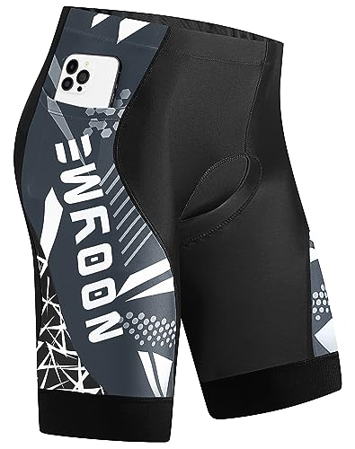 NOOYME Radlerhose Herren Fahrradhose Herren gepolstert 4D Elastische Radlerhose Herren mit Sitzpolster Atmungsaktive Leichte Radhose aus Polyamid und Spandex Fahrradhose Herren…