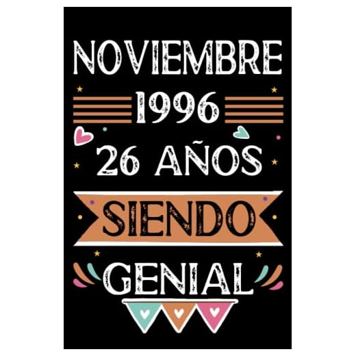 CUADERNO, Noviembre 1996, 26 Años Siendo Genial: Libro de visitas, cuaderno, 110 páginas de felicitaciones, idea de regalo, regalo Para la esposa, novia, mujer, La madre