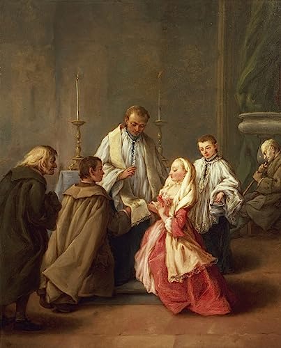 Tableau le mariage des sept sacrements Pietro Longhi impression d'art sur toile 60x90cm