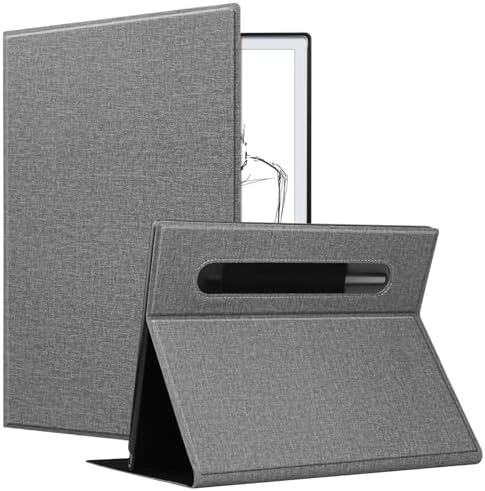 KuRoKo Remarkable 2 Case Slim Lightweight Book Folios Remarkable 2 Cover with Pen Holder Case for Remarkable 2 Tablet 10.3 inch Digital Paper(2020 Released)-LightGrey