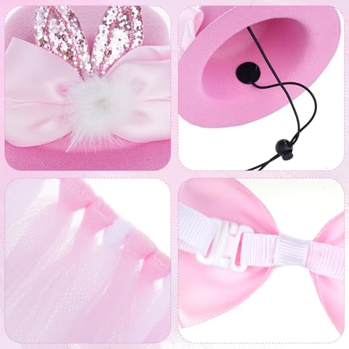 Set de disfraz de Pascua para perro y gato 3 piezas rosa miniatura 3