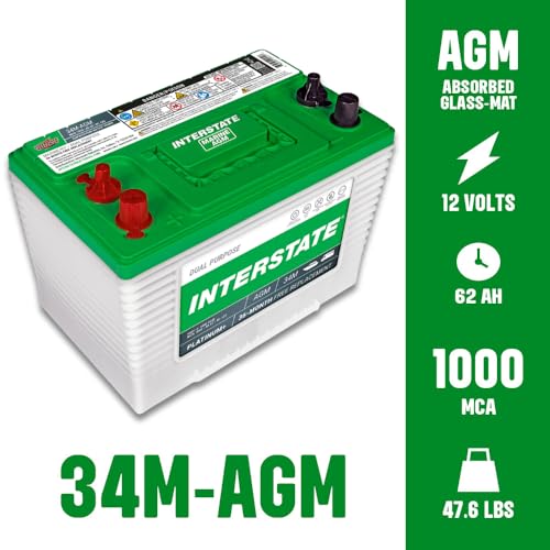 Image of Interstate Batteries Marine /RV Battery 12V 62Ah 800CCA Group 34M AGM