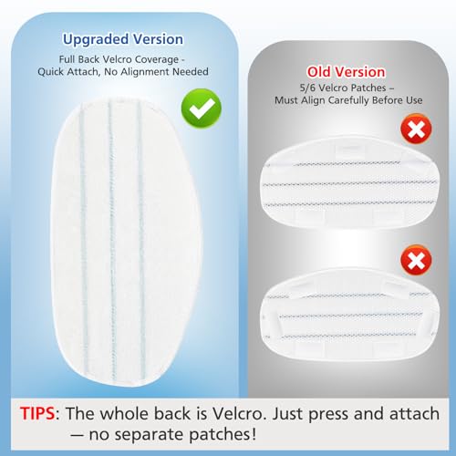 Image of LINNIW 6 Pack Replacement Steam Mop Pads Compatible for PurSteam ThermaPro 10-in-1