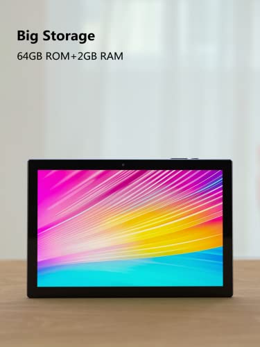 Tablet, 10 Inch Tablets Android, 64Gb Rom & 512Gb Expand, 2+8Mp Dual Camera, Wifi, Bluetooth, 1280X800 Ips Touch Screen Computer Tablet Pc, 6000Mah Battery, Google Gms Certified Tablets, Black #TOP1
