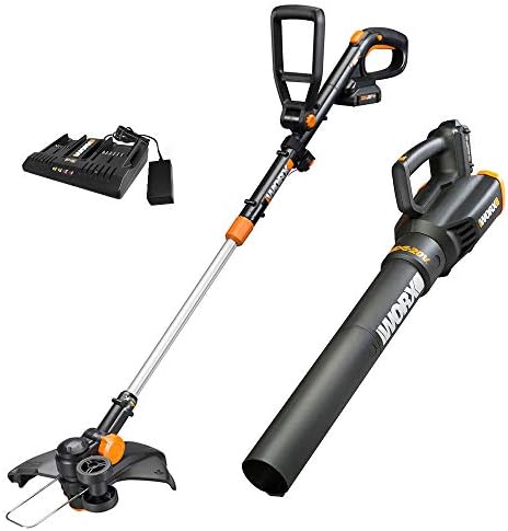 WORX 20V GT Revolution 12" Cordless String Trimmer & Turbine Leaf Blower Power Share Combo Kit - WG930.2 (Batteries & Charger Included)