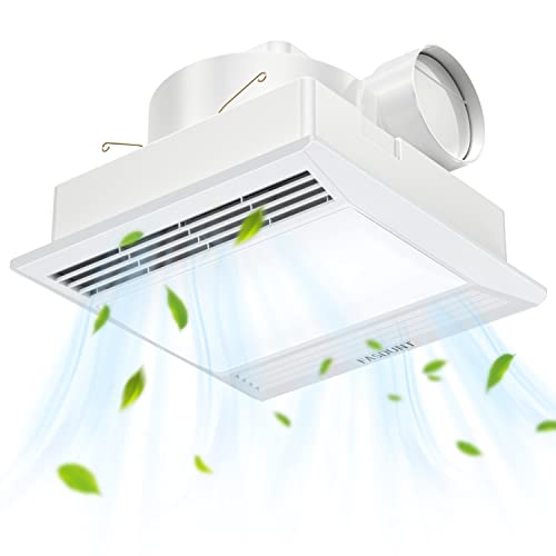 FASDUNT Bathroom Exhaust Fan with Light - Ultra Quiet 1.0 Sones, 110 CFM Bathroom Ceiling Vent Fan with LED Light Combo, Fits for Home Bath Office Hotel, Easy Installation by FASDUNT - Used condition - US$51.63