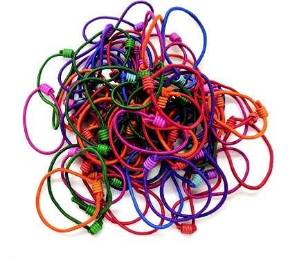 Elastic Cotton Stretch Hair Tie Bands for Women & Girls Multicolour, Rubber Band (50Pieces) - (Multicolor)-image-37