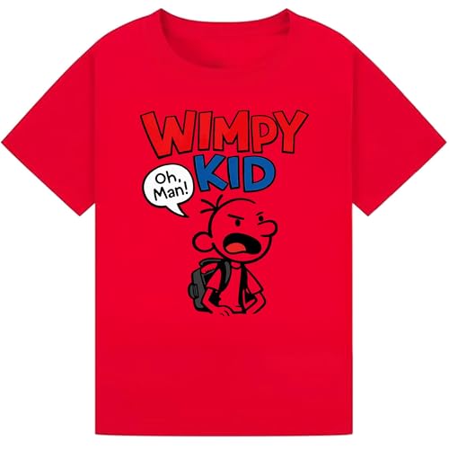 STREETWISE CLOTHING QUALITY CASUAL WEAR World Book Day T Shirt Diary of a Wimpy Reading Shirt Kids Book Day Outfit for School Classroom Reading Fun Red 9-11Y