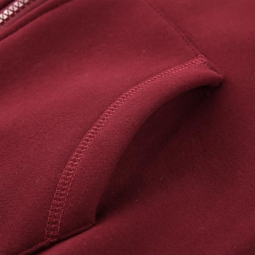 Spring&Gege Youth Solid Fleece Hoodies Soft Full Zip Hooded Sweatshirts for Children (3-12 Years)4