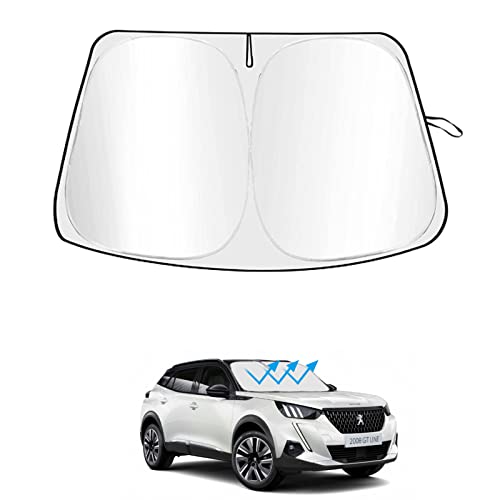 Housse Pare-brise Hiver Pour Peugeot 2008 (2020-2025) - Protection Gel, Neige, UV | 4 Couches, Pliable, Facile à Poser